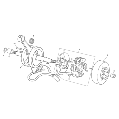 Schéma éclaté vilebrequin origine Sherco 50