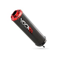 Silencieux d'échappement Voca Bestia carbone rouge noir