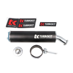 Silencieux d'échappement Turbokit universel noir