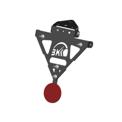 Support de plaque d'immatriculation BlackWay universel CNC noir