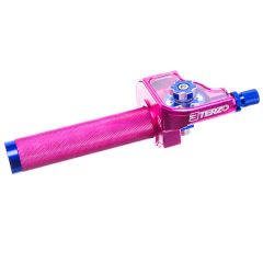 Poignée de gaz Terzo à tirage rapide Terzo Rose Bleu