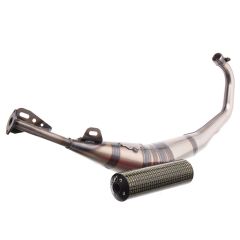 Escape Yasuni R2 con silenciador de carbono Minarelli AM6 y Derbi