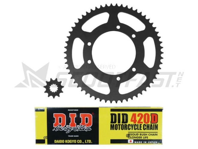 D.I.D Kit Chaine Adaptable HM 50 DERAPAGE Competition 2003 420 11x58 140 MAILLONS 