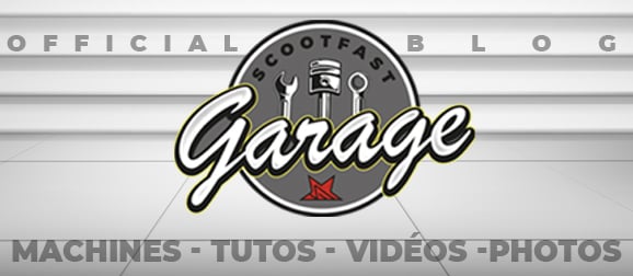 Lien vers le ScootFast Garage, le blog officiel qui regroupe des articles techniques, photos et vidéo dans le monde de la moto et scooter 50cc Image présentant le scootfast Garage qui regroupe des articles techniques, photos et vidéo dans le monde de la moto et scooter 50cc